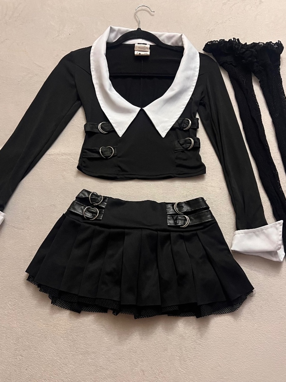 RUBIE'S COSTUME Addams Family Black Costume with Sock and Mini Shirt Size XS